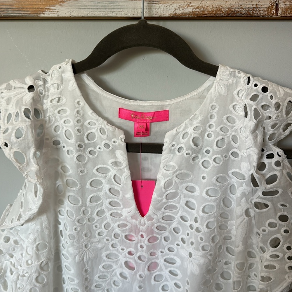 Lilly Pulitzer white Faun Top xs - Picture 3 of 9